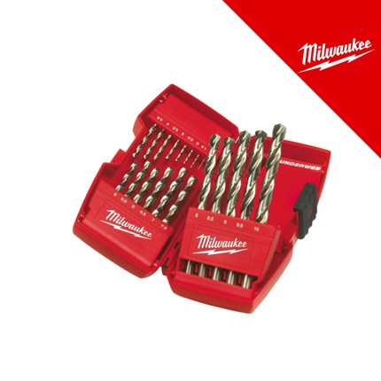 MILWAUKEE DIN 338 HSS-G svrdlo za metal set - 1-10mm 19 kom