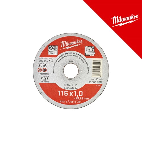 MILWAUKEE REZNA PLOČA ZA METAL CONTR. SCS41 115X1MM, 1 kom.