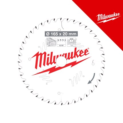 MILWAUKEE PILA CIRKULARNA 165X20X1. 6X40ATB