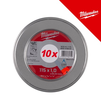 MILWAUKEE REZNA PLOČA ZA METAL PRO+ SCS41 115X1.0MM 10 KOM