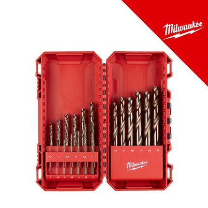 MILWAUKEE SVRDLA ZA METAL DIN 338 HSS-CO RED COBALT, SET 19 KOM