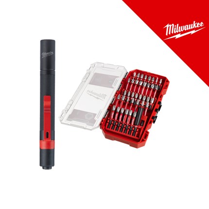MILWAUKEE SET BIT nastavaka 39pcs. Sa LED svjetiljkom