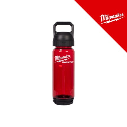 MILWAUKEE PACKOUT BOCA PLASTIČNA PROZIRNA CRVENA 740 ML