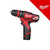 MILWAUKEE 12V AKU BUŠILICA/ODVIJAČ sa 4-u-1 glavama, u C koferu sa 2x2Ah i 12-18FC punjačem (M12BDDXKIT-202C - 4933447836)