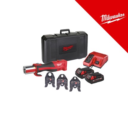 MILWAUKEE 18V FORCE LOGIC AKU ALAT ZA PREŠANJE BEZ ČETKICA, u C koferu sa 2x2Ah baterijama i punjačem i čeljustima (M18BLHPT-202C - 4933451135)