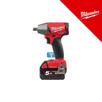 MILWAUKEE 18V AKU UDARNI STEZAČ, 300 Nm, u X koferu sa 2x5Ah baterijama i sa punjačem (M18ONEIWF12-502X - 4933451374)