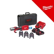 MILWAUKEE 18V FORCE LOGIC AKU ALAT ZA PREŠANJE BEZ ČETKICA, u Kitbox-u s 2xM18 HB3 baterijama i punjačem M12-18 FC i čeljustima TH 16,20,32 (M18ONEBLHPT-302C - 4933478307)