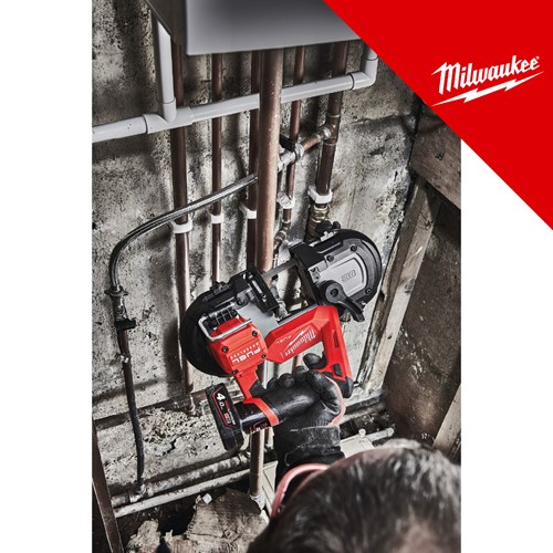 MILWAUKEE 12V AKU TRAČNA PILA, 64 mm kapacitet, u C koferu bez punjača i baterija (M12FBS64-0C - 4933478440)