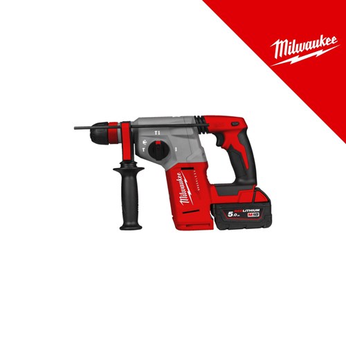 MILWAUKEE 18V AKU BUŠEČI ČEKIĆ SDS+, 2.3 J, u X koferu sa 2x5Ah baterijama i sa punjačem (M18BLHX-502X - 4933478892)