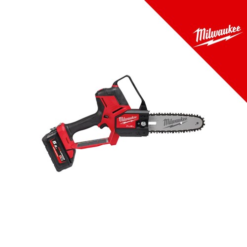 MILWAUKEE 18V AKU LANČANA PILA JEDNORUČNA, dužina noža 20 cm, u kutiji sa 2x5,5Ah HO baterijama i punjačem (M18FHS20-552 - 4933480118)