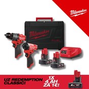 MILWAUKEE 12V AKU KOMPLET ALATA POWERPACK, u X koferu sa 2x4Ah baterijama i punjačem (M12FPP2A2-402X - 4933480587)