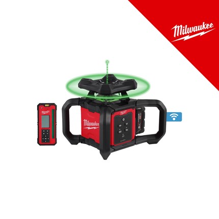 MILWAUKEE 18V AKU LASER ROTACIJSKI 1200M, u C koferu sa 1x5Ah baterijom i punjačem (M18RLOHVG300-501C - 4933493194)