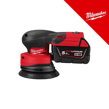 MILWAUKEE 18V AKU EKSCENTRIČNA POLIRKA, u X koferu sa 2x5Ah baterijama i sa punjačem (M18FROS125-502X - 4933498254)