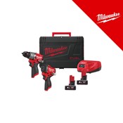 MILWAUKEE 12V AKU KOMPLET ALATA, u X koferu sa 2x6Ah baterijama i punjačem (12FPP2X2-402X - 4933498741)