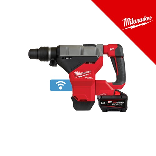 MILWAUKEE 18V AKU BUŠEČI ČEKIĆ SDS MAX, 8 Kg, u C koferu sa 1x12Ah FORGE i punjačem (M18FHM-121C - 4933499269)
