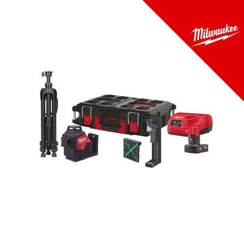 MILWAUKEE 12V AKU LASER SET (M123PLSKIT-401P - 4933499379)