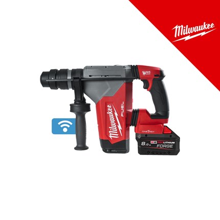 MILWAUKEE 18V AKU BUŠEČI ČEKIĆ SDS+, 5.0 J, u X koferu sa 2x8Ah FORGE baterijama i punjačem (M18ONEFHPX-802X - 4933500234)