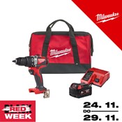 MILWAUKEE 18V AKU UDARNA BUŠILICA BIG RED FRIDAY, 82 Nm, u torbi s 5Ah baterijom i punjačem (M18BLPD2-501BRF - 4933500775)