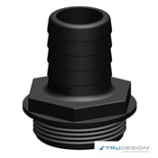 Tail 32mm 1 1/2˝ BSP Black