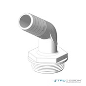 Tank Fitting 120° 25mm 1 1/2˝ BSP White