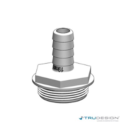 Tank Fitting 38mm 1 1/2˝ BSP White