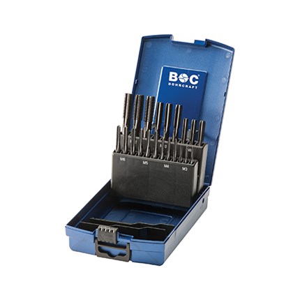BOHRCRAFT set nareznih svrdla HSS-E Co5 M3 - M12 ABS kutija
