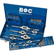 BOHRCRAFT set nareznih svrdla i nareznica HSS-G sa svrdlima M3 - M12 / 44tlg