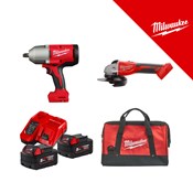 MILWAUKEE BIG RED PROMO SET 2 (M18BLHIWF12-0X+18BLSAG125X-0+M18NRG+TORBA M BEZ KOTAČA)