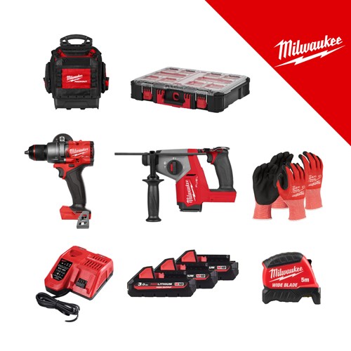 MILWAUKEE BIG RED PROMO SET 4 (M18FHAC16-0+M18FPD3-0+4932451079+3x4932471069+4932498633+4932464082+2x4932471416+4932499203)