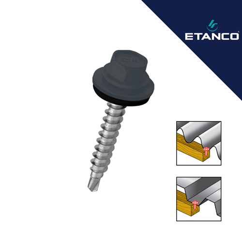 Fasadni vijak Etanco GTFP 4.8x20 RAL 7016 Antracit