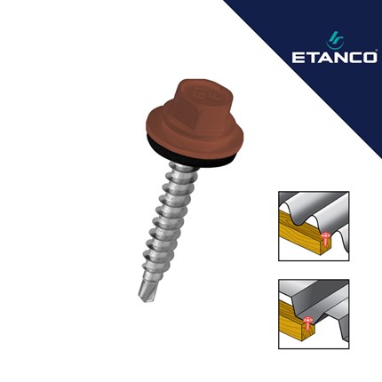 Fasadni vijak Etanco GTFP 4.8x35 RAL 8004