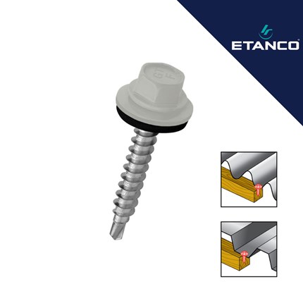 Fasadni vijak Etanco GTFP 4.8x20 RAL 9002