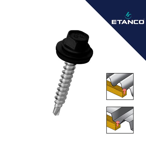 Fasadni vijak Etanco GTFP 4.8x35 RAL 9005