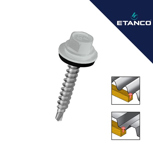 Fasadni vijak Etanco GTFP 4.8x35 RAL 9006