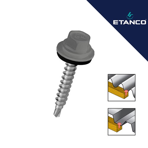 Fasadni vijak Etanco GTFP 4.8x35 RAL 9007