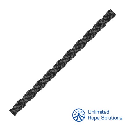 LIROS Mooring  Squareline-PES Konopi  O12mm  Crno