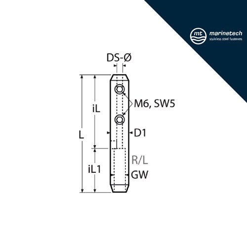 DIY Terminal s unutarnjim navojem A4 3+4mm/M6 desni