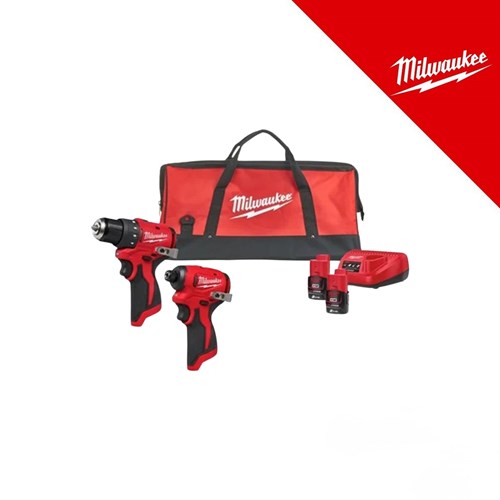 MILWAUKEE 12V AKU KOMPLET ALATA, PRSLUK I ODVIJAČI GRATIS u X koferu sa 2x2Ah baterijama i punjačem u torbi(M12BLPP2D-202B - 4933500139)