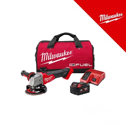 MILWAUKEE 18V AKU KUTNA BRUSILICA RUKSAK I ODVIJAČI GRATIS, u torbi s baterijom i punjačem (M18FSAG125X-501BRF - 4933500779)