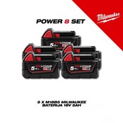 MILWAUKEE V.K. SUPER SET POWERPACK 8 M18FPD3, M18FID3, M18FSAG125X, M18FCS552, M18FSZ, M18FMT, M18BLHX, M18TLED, 4x5h bat, M12-18FC punjač i PACKOUT kolica