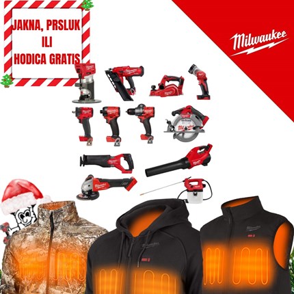 MILWAUKEE V.K. SET ZA KROVOPOKRIVAČE MAXI, JAKNA, PRSLUK ILI GODICA GRATIS