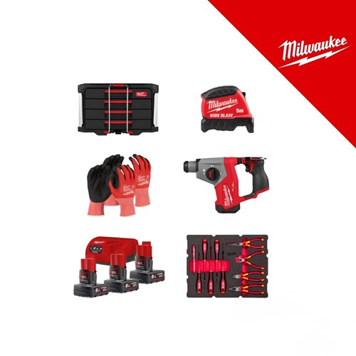MILWAUKEE BIG RED PROMO SET 3 GRATIS PRSLUK I ODVIJAČI  (4932493189+4932493637+M12FHAC16-0+M12FPD2-0+M12NRG-603+2x4932471416+4932499203)