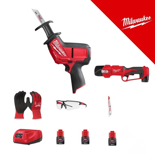 MILWAUKEE VK SET ZA VRT, KOMPLET ALATA M (M12BLPRS-202+M12CHZ-0+4932471417+4932471881+48475035+M12B2)