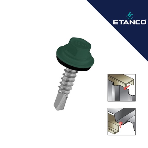Vijci za panele Etanco GT5 5.5x25 RAL 6028 Zelena