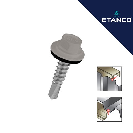 Vijci za panele Etanco GT5 5.5x25 RAL 9007 Srebrni