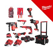 MILWAUKEE V.K. SET ZA SUHU GRADNJU (M18FPP4BJ-503P + M18FSGC-202X + 4932479784 + 4932499209 + 4932471358 + 4932500064)